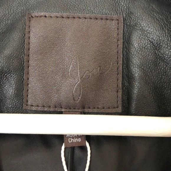 Joie “Davey” Caviar Black 100% Leather Jacket - Picture 5 of 8